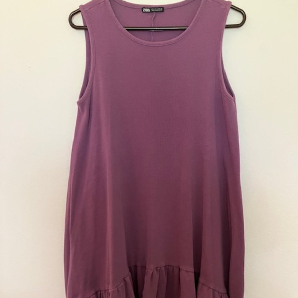 Zara High/Low knit shift dress Size L